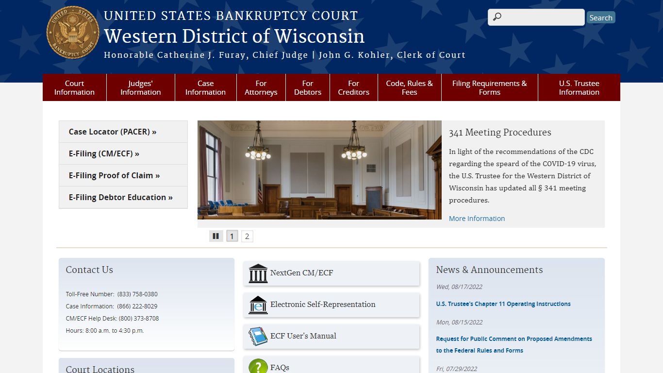 Western District of Wisconsin | United States Bankruptcy Court